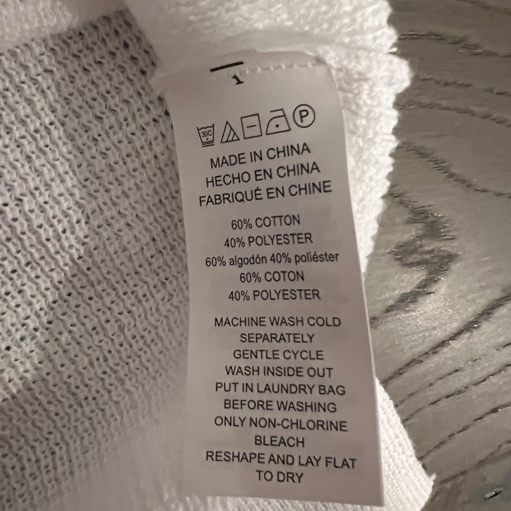 Michael Kors White Knit Summer Hoodie - NWT, Size Small - Picture 3 of 3